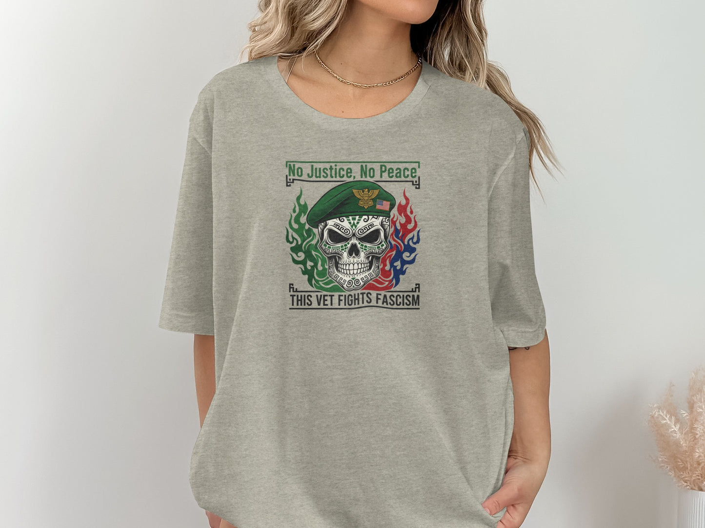 This Vet Fights Fascism No Justice No Peace shirt