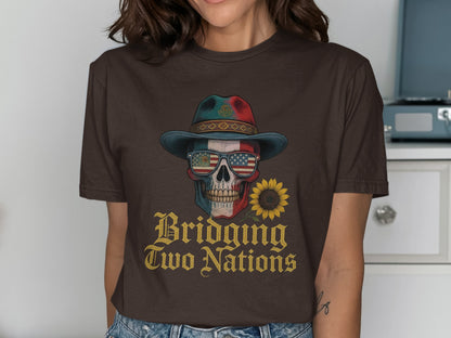 Bridging Two Nations Skull Graphic Tee product