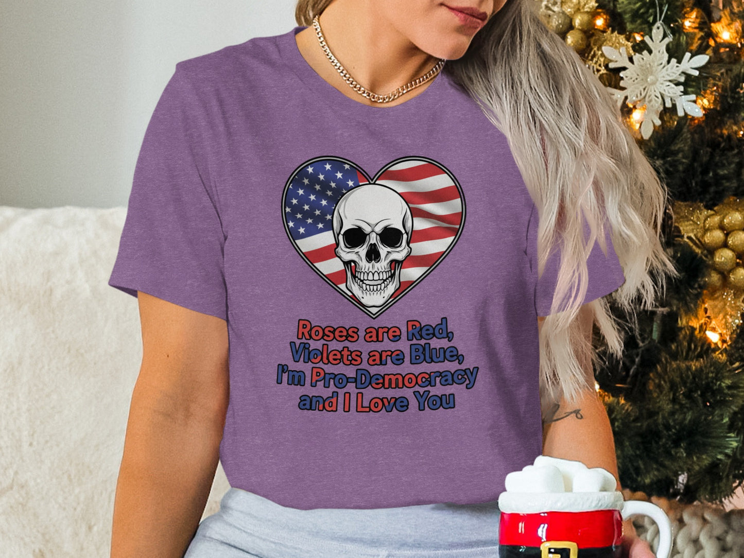 Roses Are Red Pro-Democracy and I Love You T-Shirt