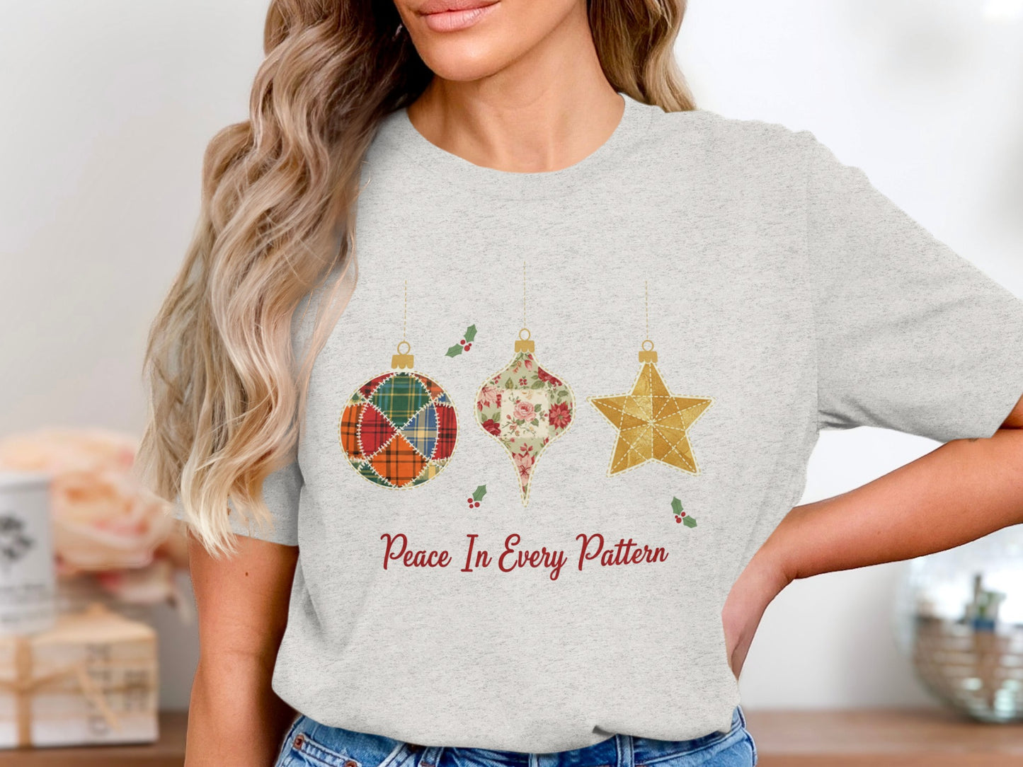 Peace In Every Pattern Holiday Shirt