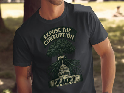 Expose The Corruption Truth Graphic T-Shirt product