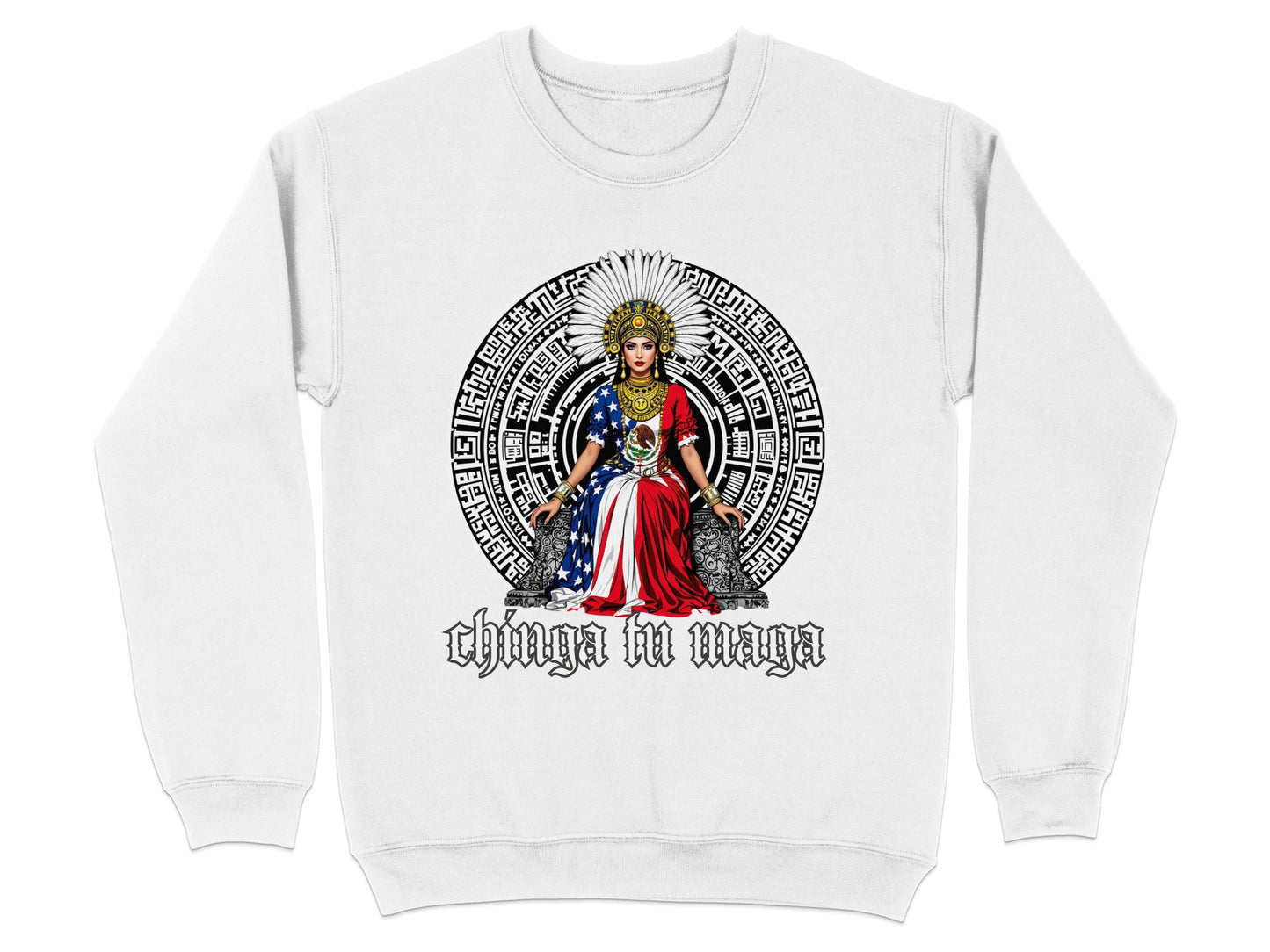 Chinga in Maya Graphic Design Sweatshirt Clothing