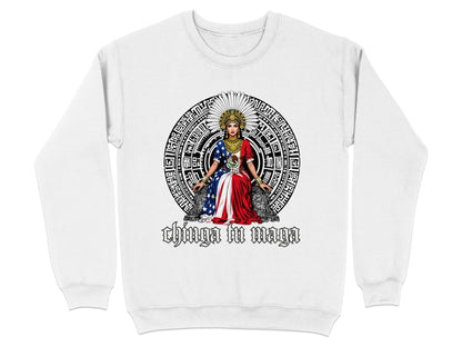 Chinga in Maya Graphic Design Sweatshirt Clothing