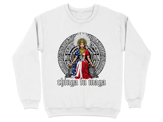 Chinga in Maya Graphic Design Sweatshirt Clothing
