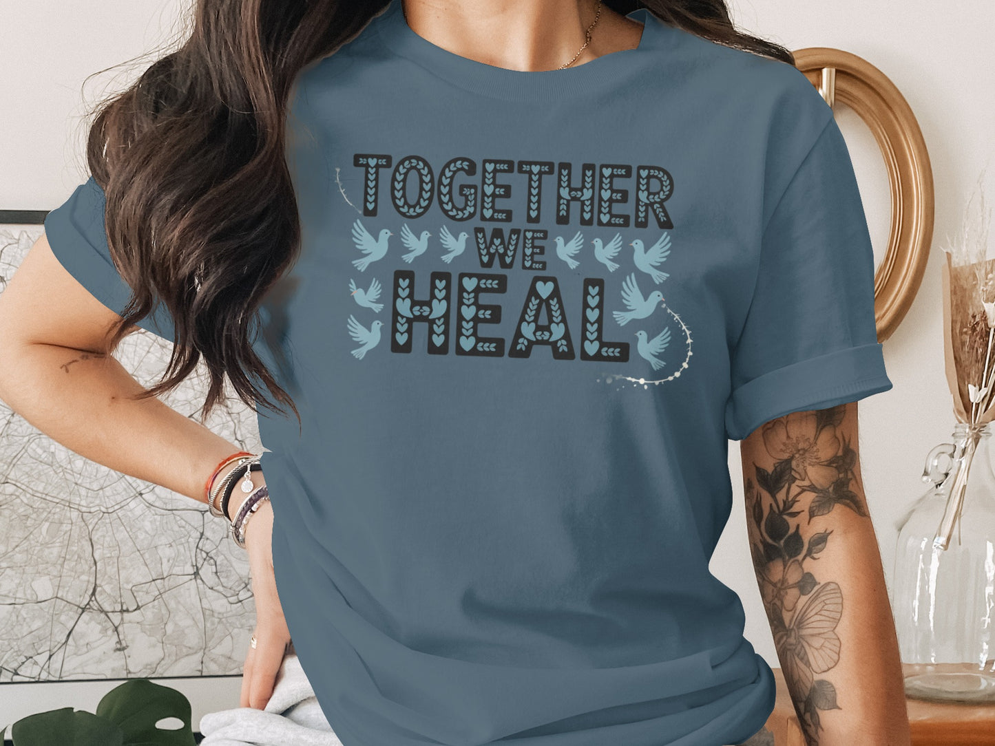 Together We Heal Shirt with Dove Graphic Design