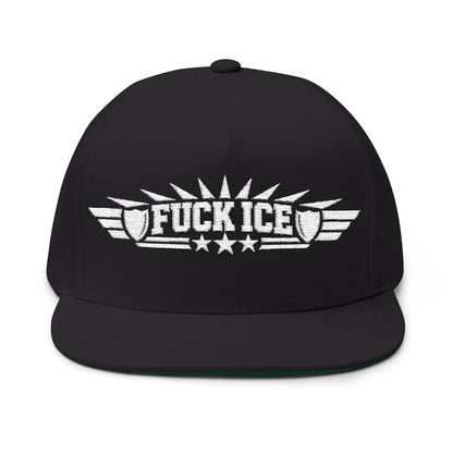 Bold Statement Fuck ICE Embroidered Hat with Shield Design