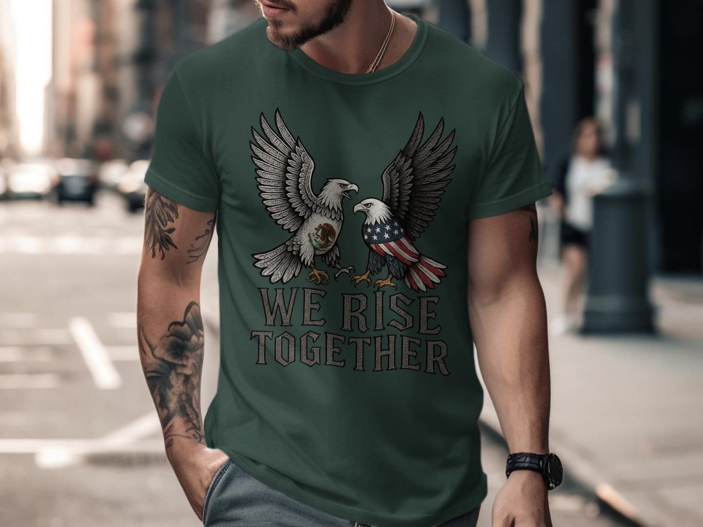 We Rise Together Eagles Graphic Tee product