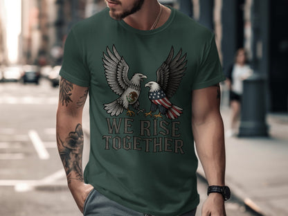 We Rise Together Eagles Graphic Tee product