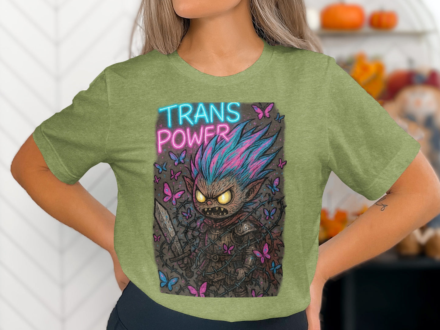 Trans Power Graphic Tee with Neon Hair product type