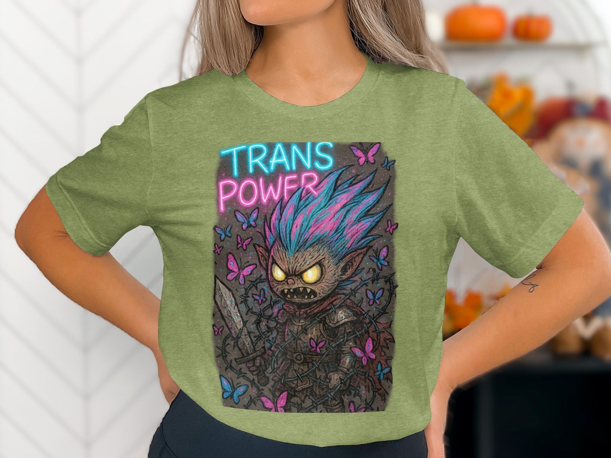 Trans Power Graphic Tee with Neon Hair product type