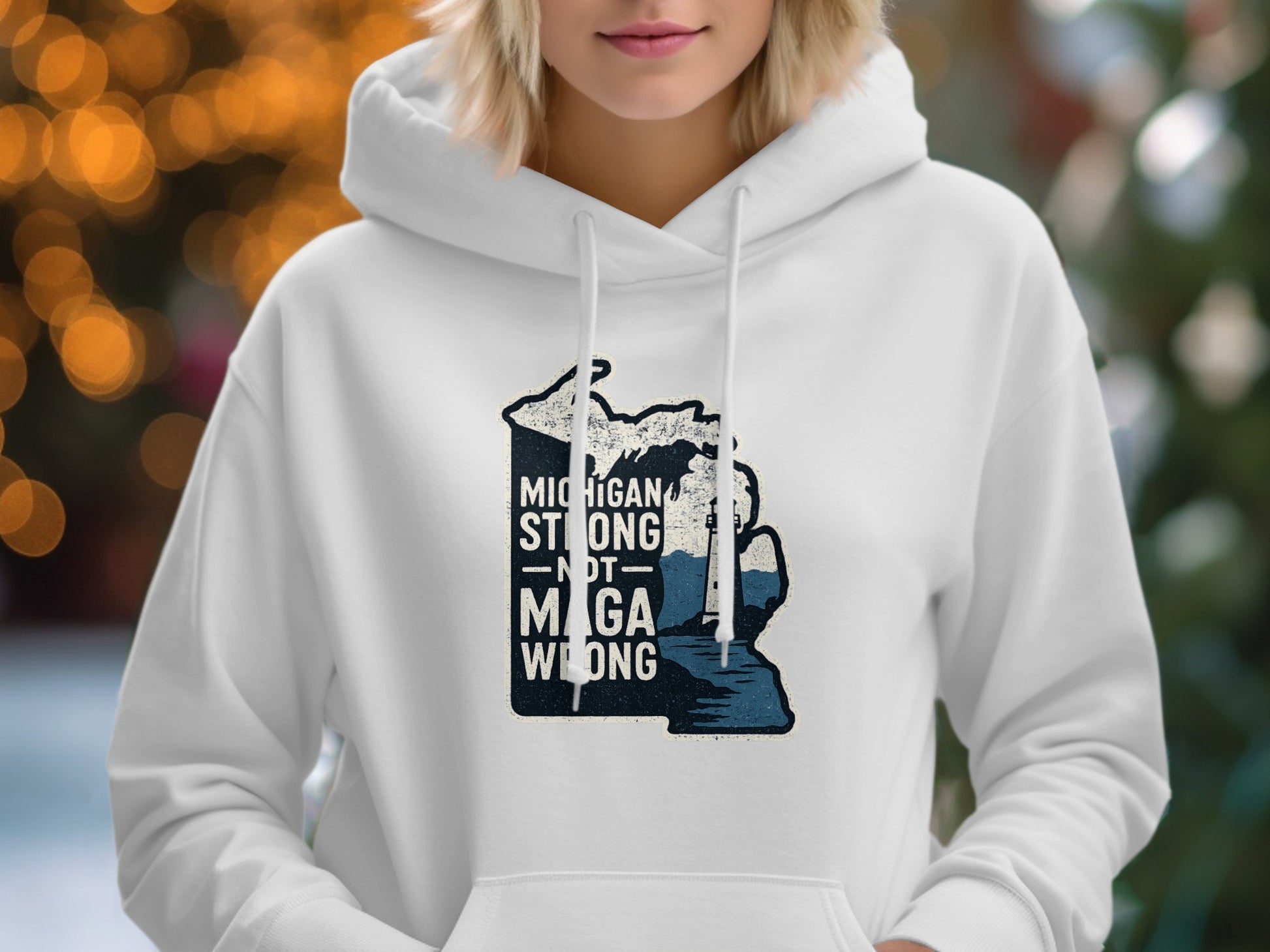 Michigan Strong Not Wrong Graphic Hoodie product