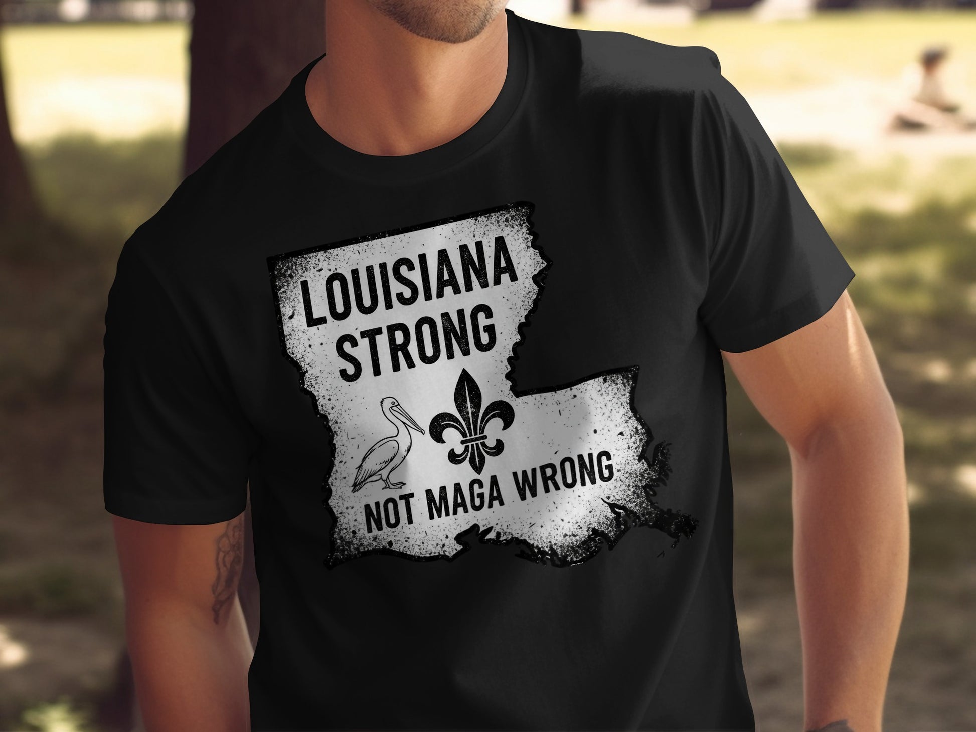 Louisiana Strong Not Maga Wrong Graphic T-Shirt product