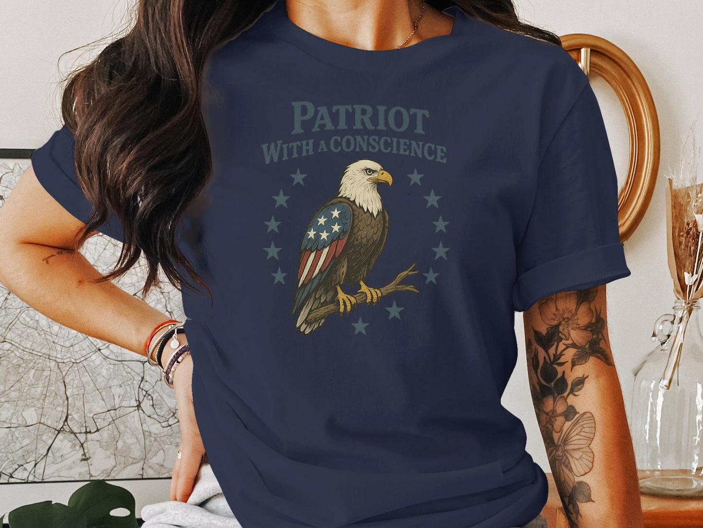 Patriot With A Conscience Eagle T-Shirt product