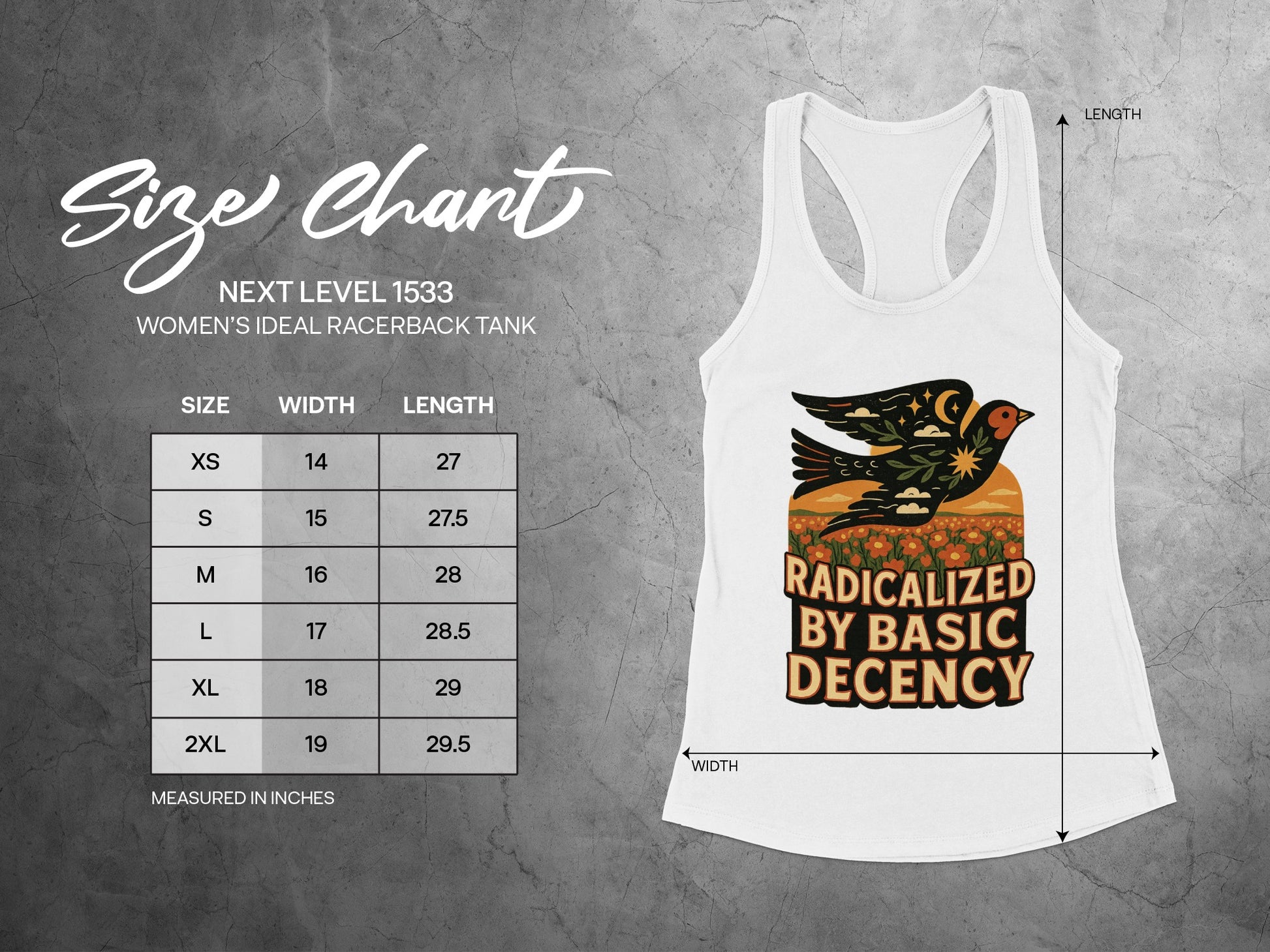 Radicalized By Basic Decency Women's Ideal Racerback Tank