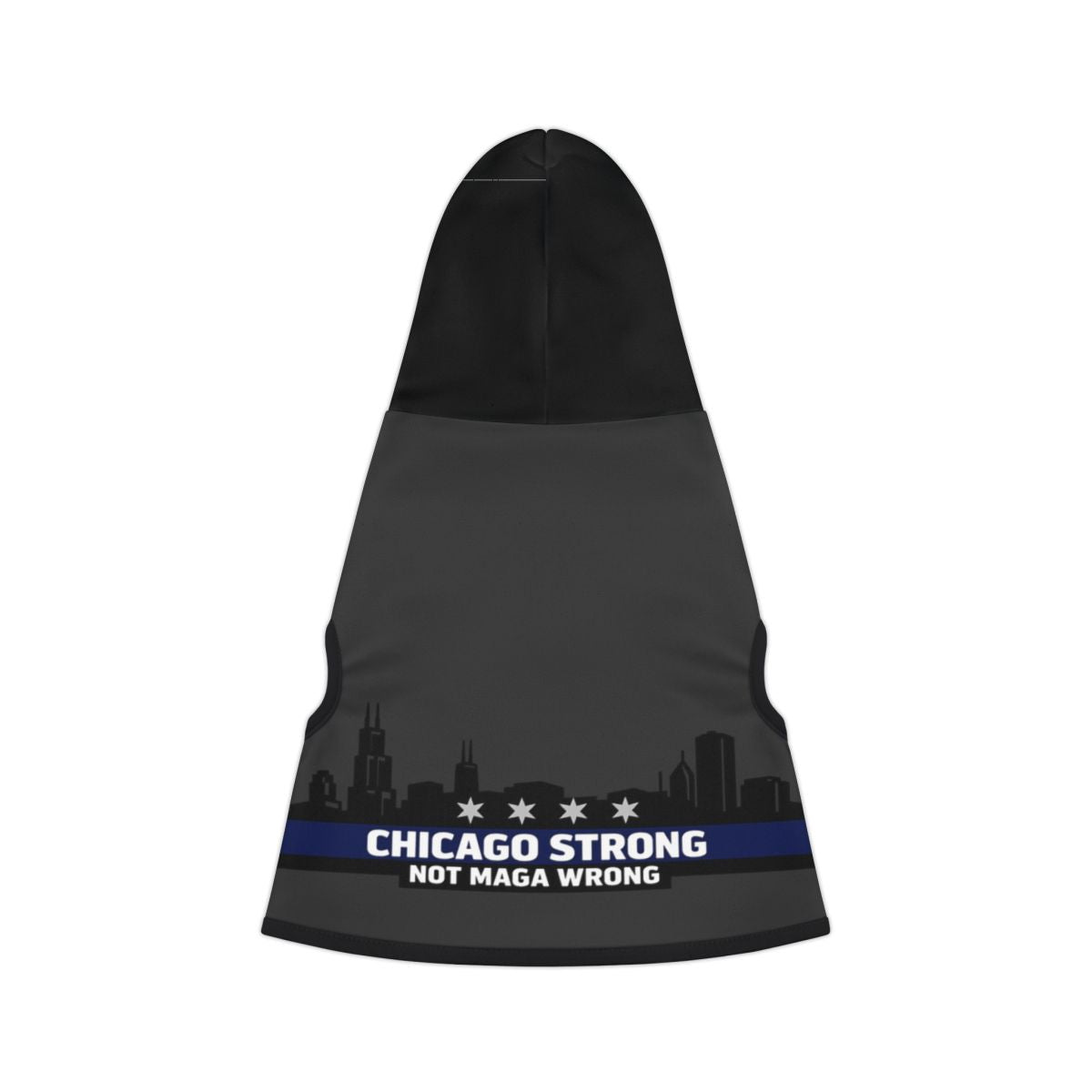 Chicago Strong Not MAGA Wrong Dog Hoodie