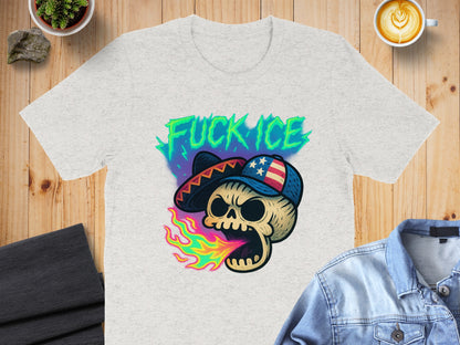 Edgy Skull with Flaming Mouth Graphic Tee product type