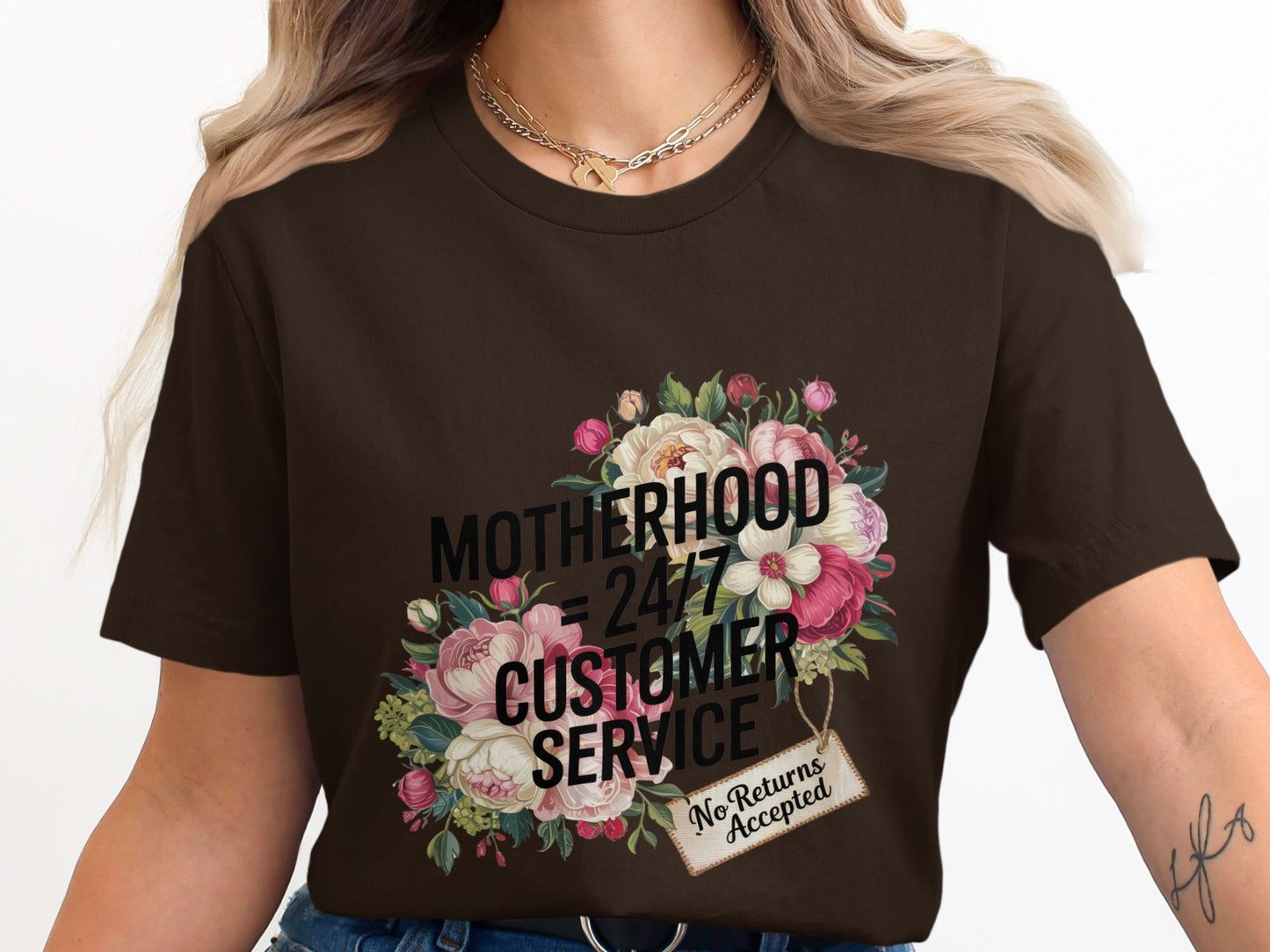 Motherhood 24 7 Customer Service Graphic T-shirt product
