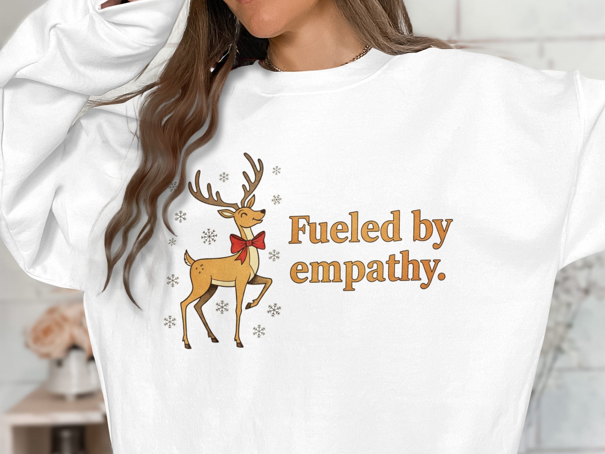 Fueled by Empathy Reindeer Sweatshirt