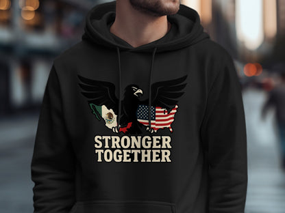 Stronger Together Eagle Hoodie featuring flags product