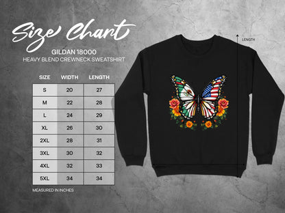 Colorful Butterfly Flag Graphic Crewneck Sweatshirt product
