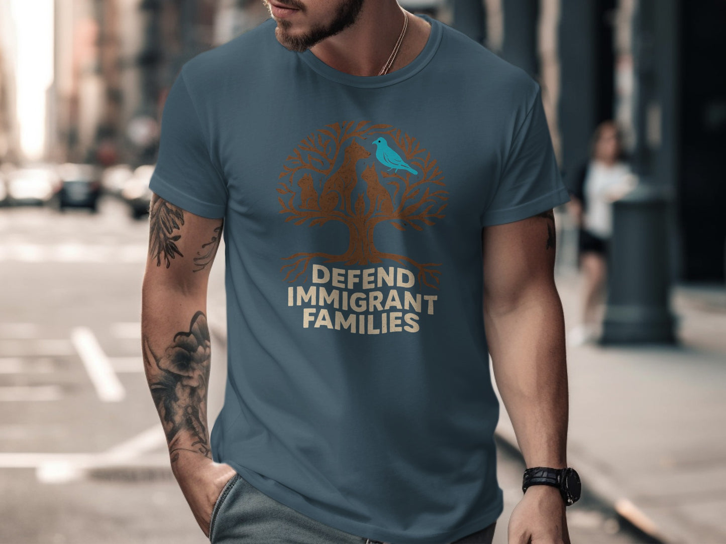 Defend Immigrant Families Tree Graphic T-shirt