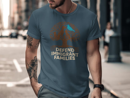Defend Immigrant Families Tree Graphic T-shirt
