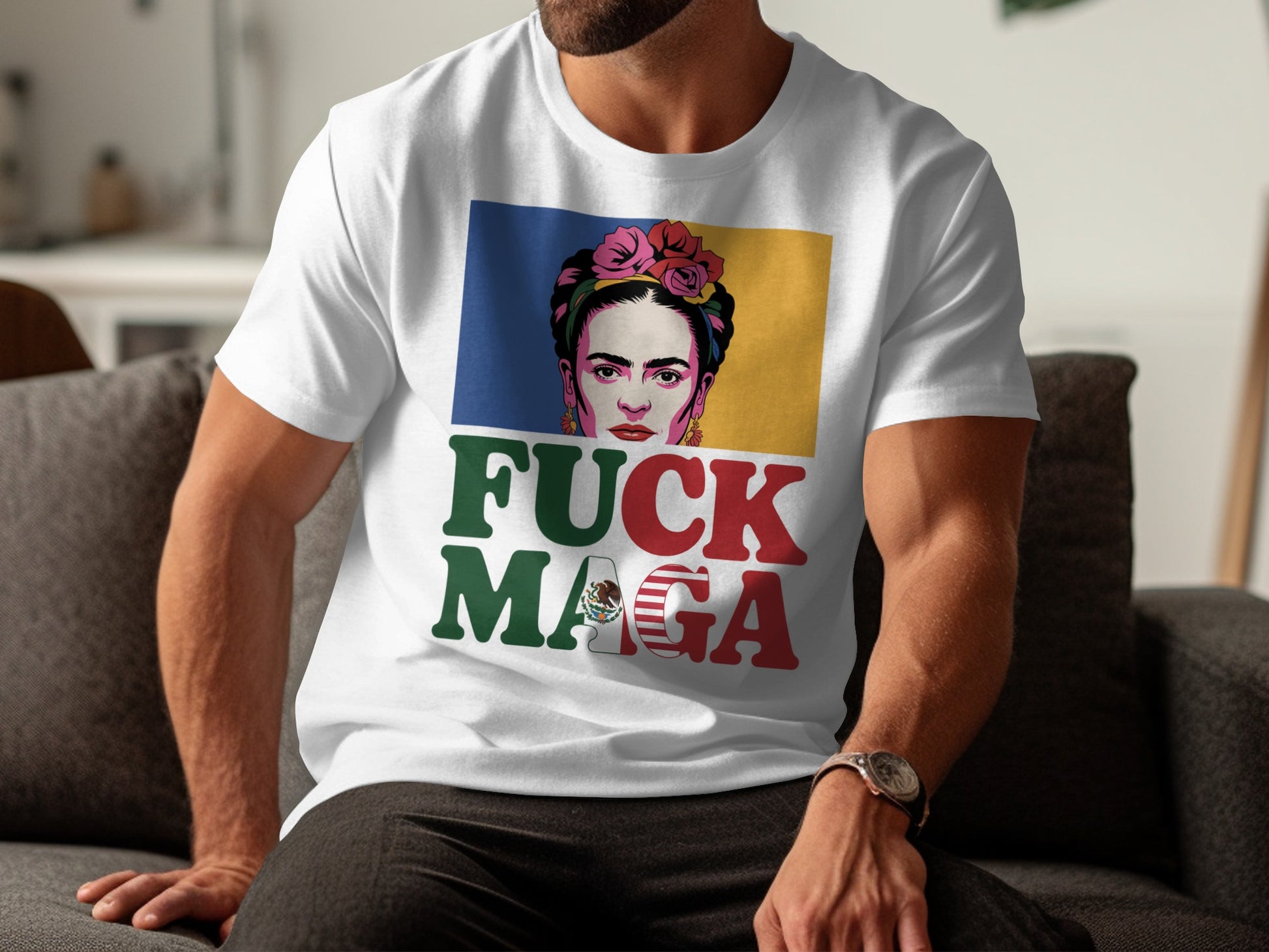 Bold Artistic Statement Anti-MAGA Graphic T-Shirt product