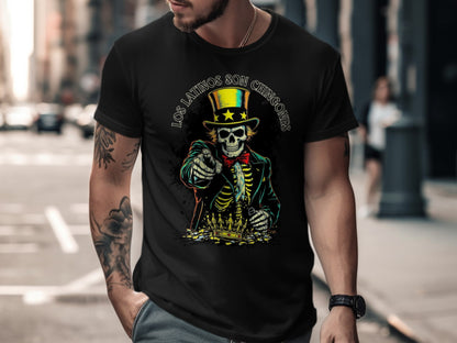 Los Latinos Son Chingones Skeleton Graphic Tee product