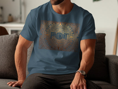 Intricate Aztec Calendar Graphic Men's Shirt product