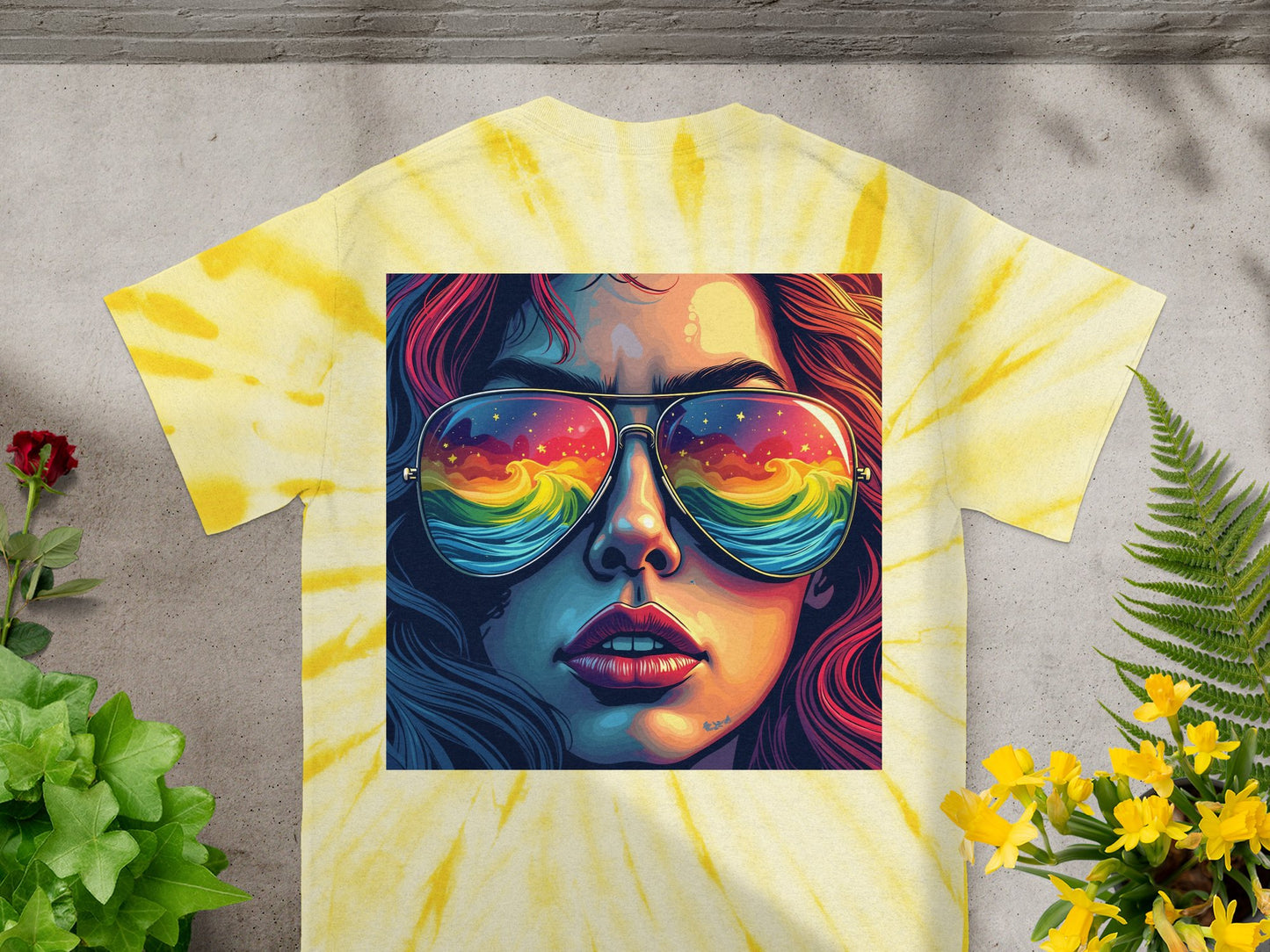 Vibrant Sunset Reflection T-shirt Graphic Print product type
