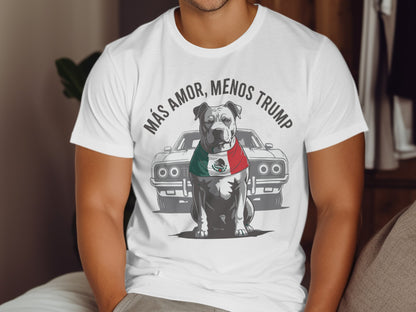 Más Amor Menos Trump Bulldog Graphic Shirt product type