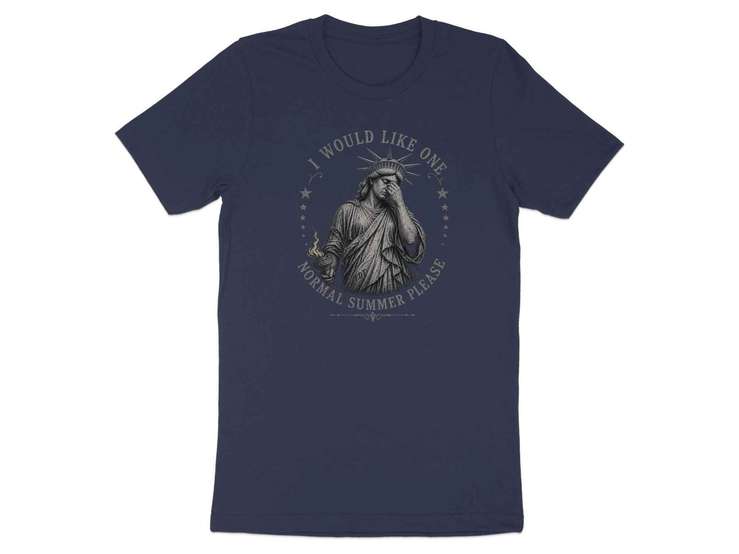 Normal Summer Please Distressed Liberty T-Shirt