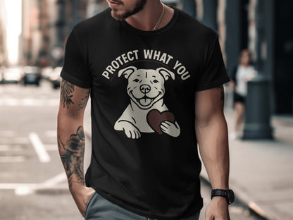 Protect What You Love Dog Graphic T-Shirt product