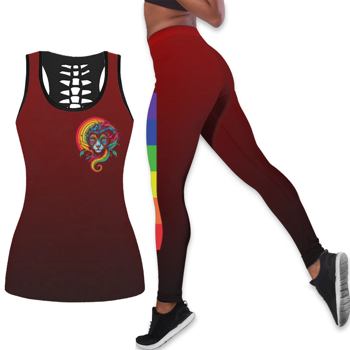 AOP Women's Hollow Tank Set