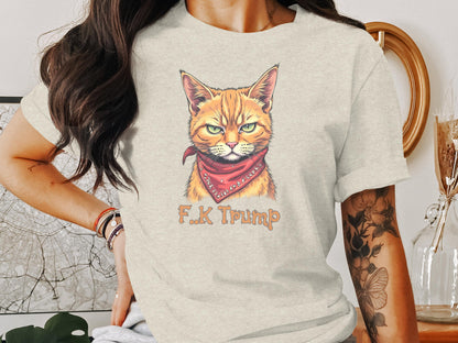 Cat Wearing Bandana F K Trump Graphic Tee product