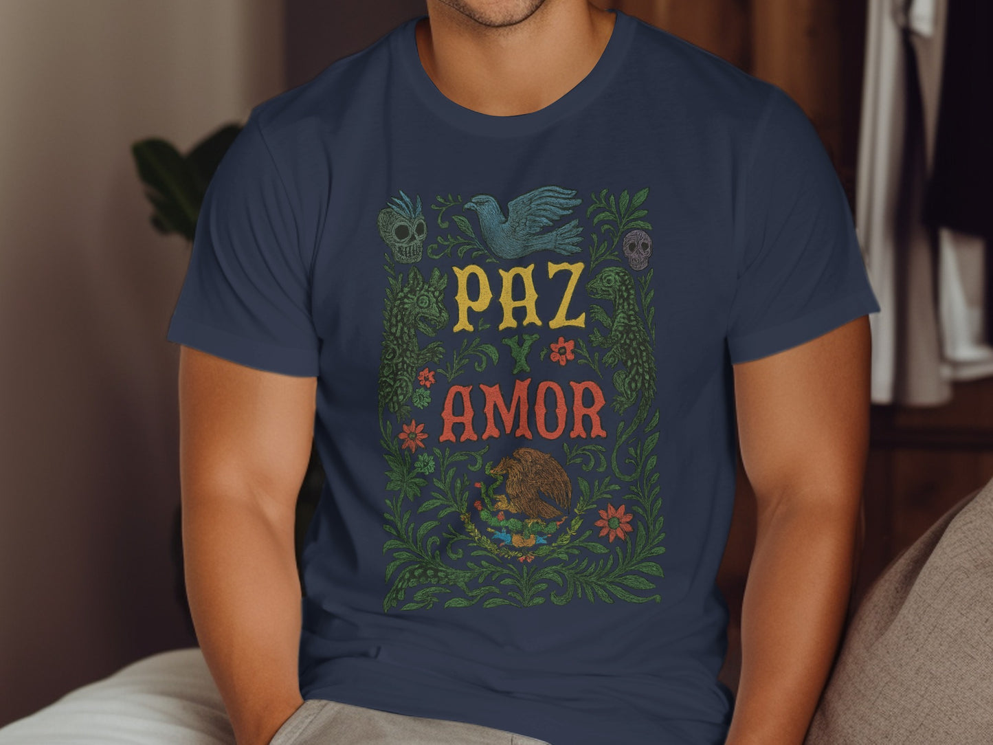 Paz y Amor Artistic Design T-Shirt product