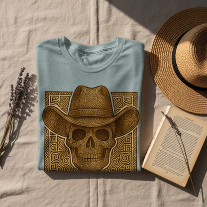 Intricate Cowboy Skull Design Casual Wear Product