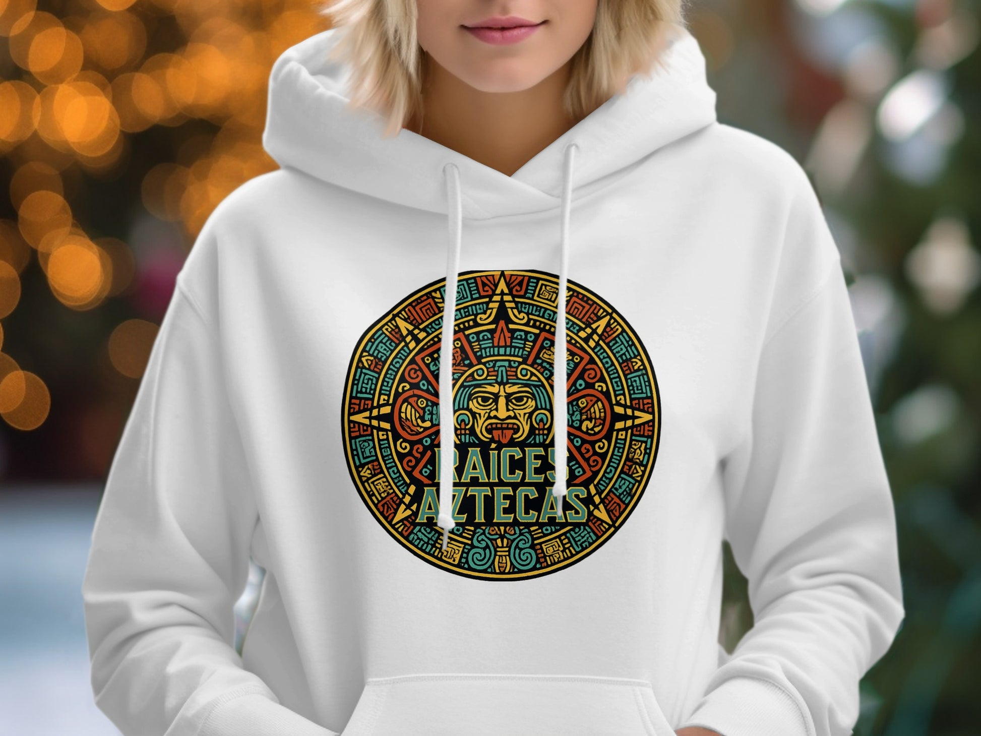 Vibrant Raices Aztecas Circle Emblem Hoodie product type