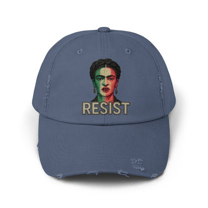 Resist Embroidered Frida Kahlo Face Baseball Cap product
