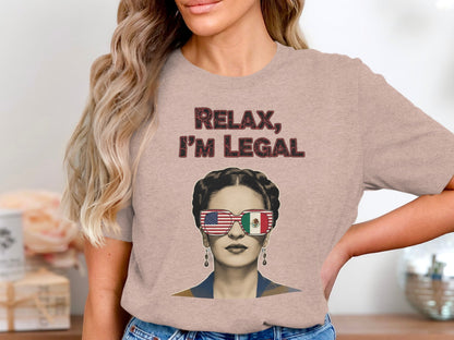 Relax I'm Legal Printed T-Shirt Unique Graphic Tee product