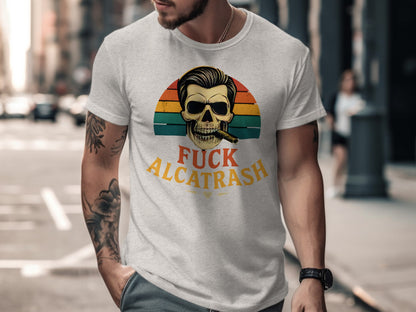 Vintage Skull Alcatrash Slogan Graphic Tee product