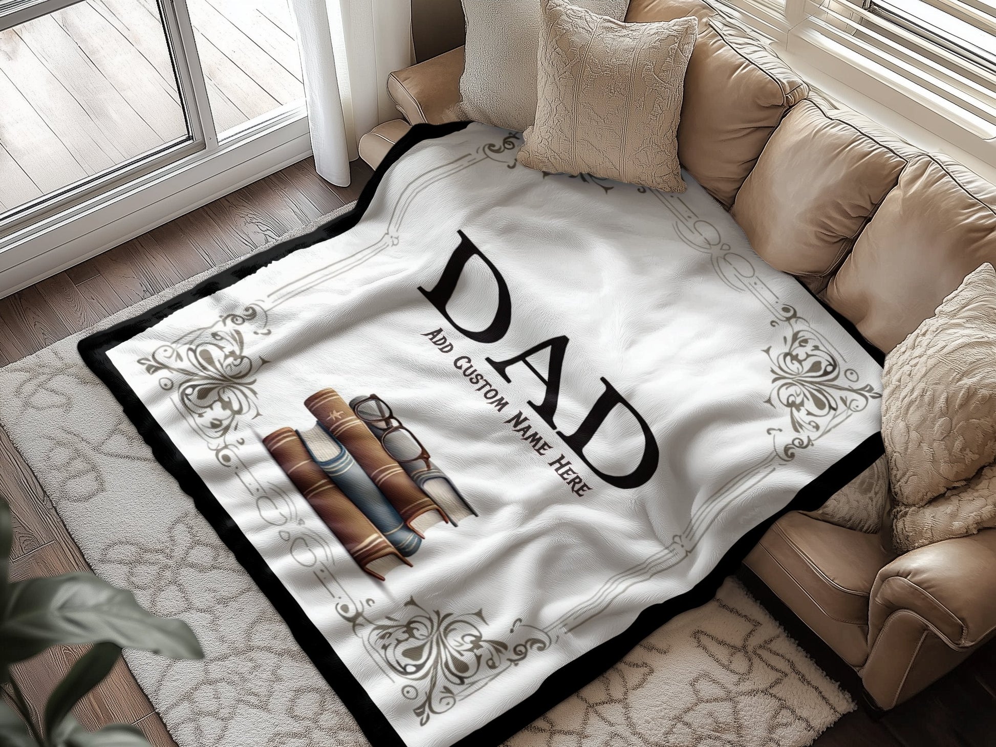 Personalized Dad Design Custom Name Here Blanket product