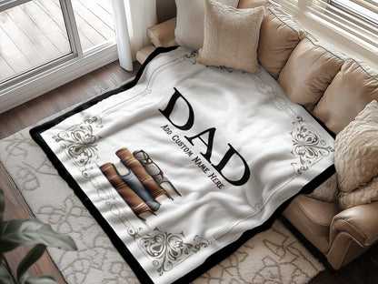 Personalized Dad Design Custom Name Here Blanket product