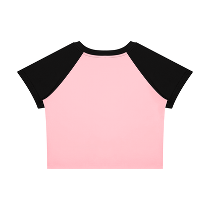 Antifa Funny Crop Tee Women’s Raglan Color Block Baby T-Shirt