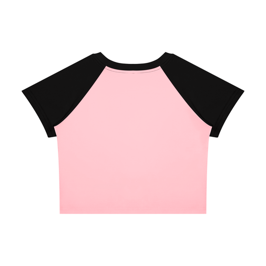 Antifa Funny Crop Tee Women’s Raglan Color Block Baby T-Shirt