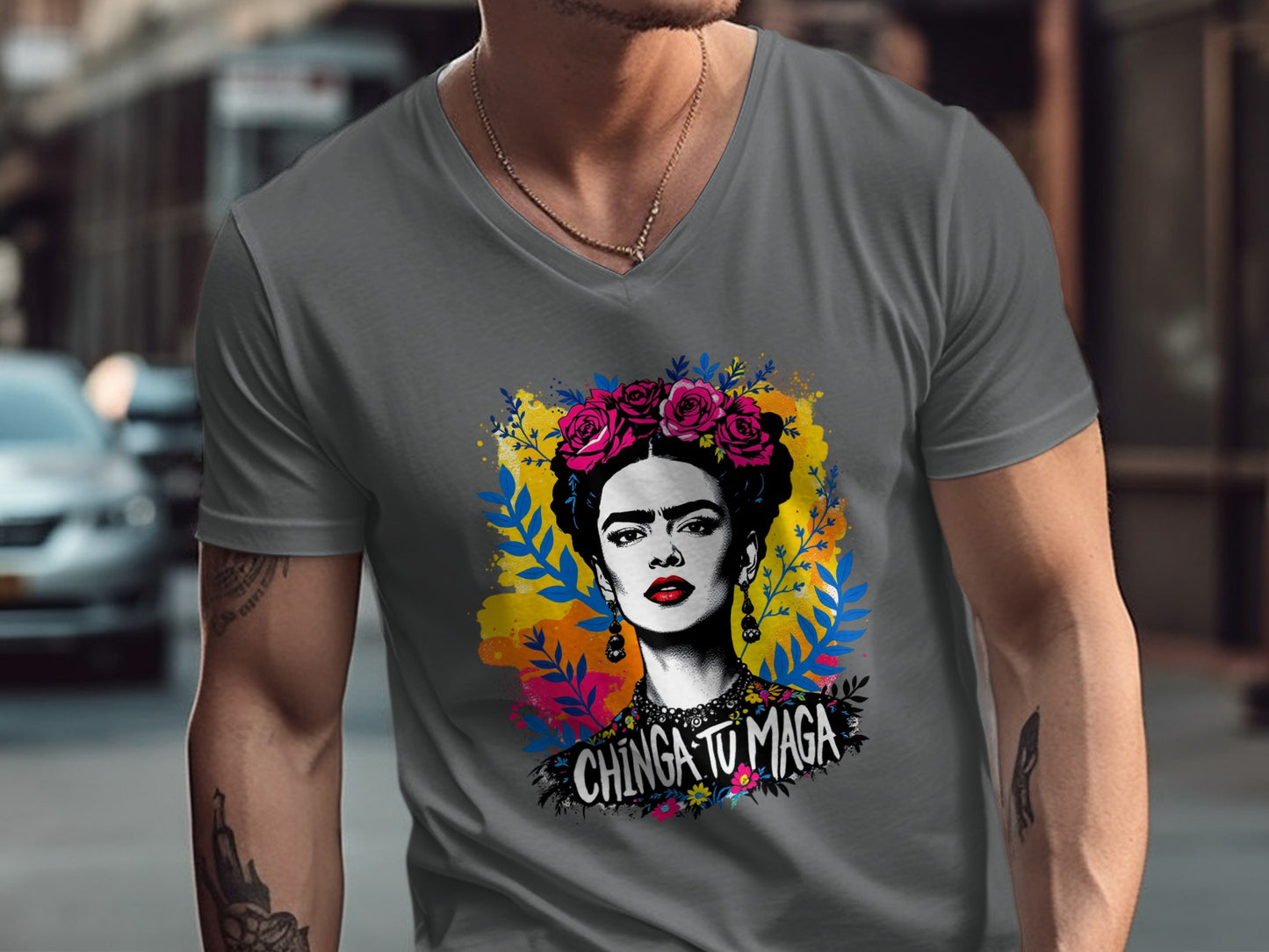 Chinga Tu Maga Graphic Tee Vibrant Colorful T-shirt product type