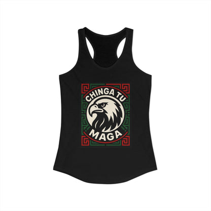 Fierce Eagle Graphic Chinga Tu Maga Design Tank Top