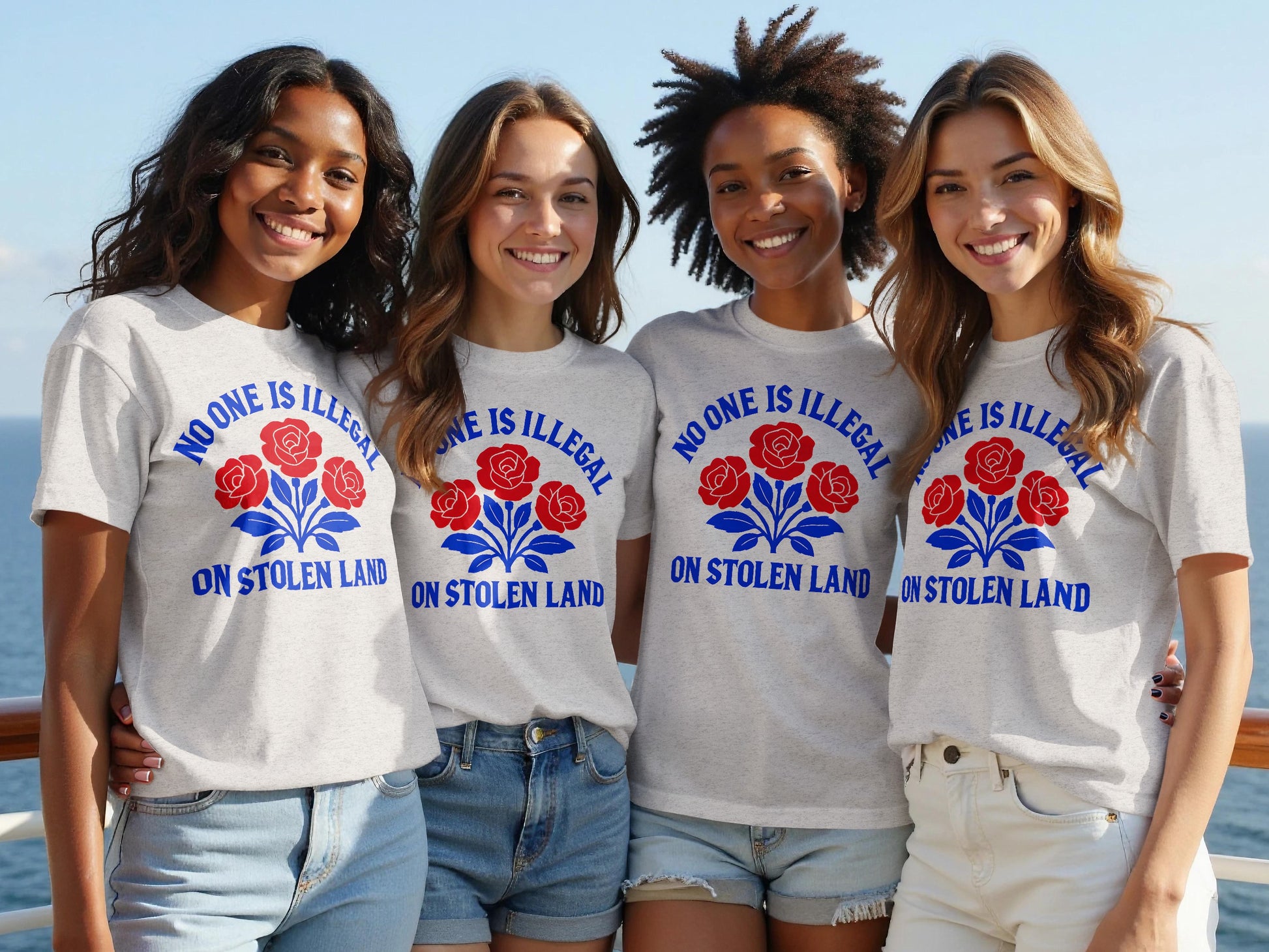No One is Illegal on Stolen Land T-shirt product type