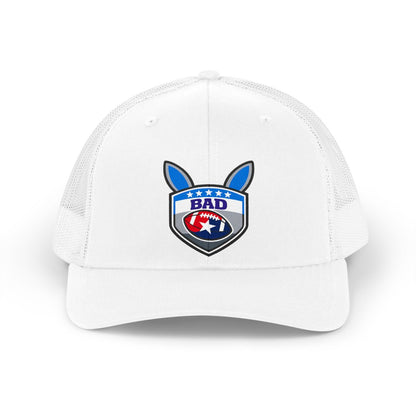 BAD American Football Design White Mesh Cap