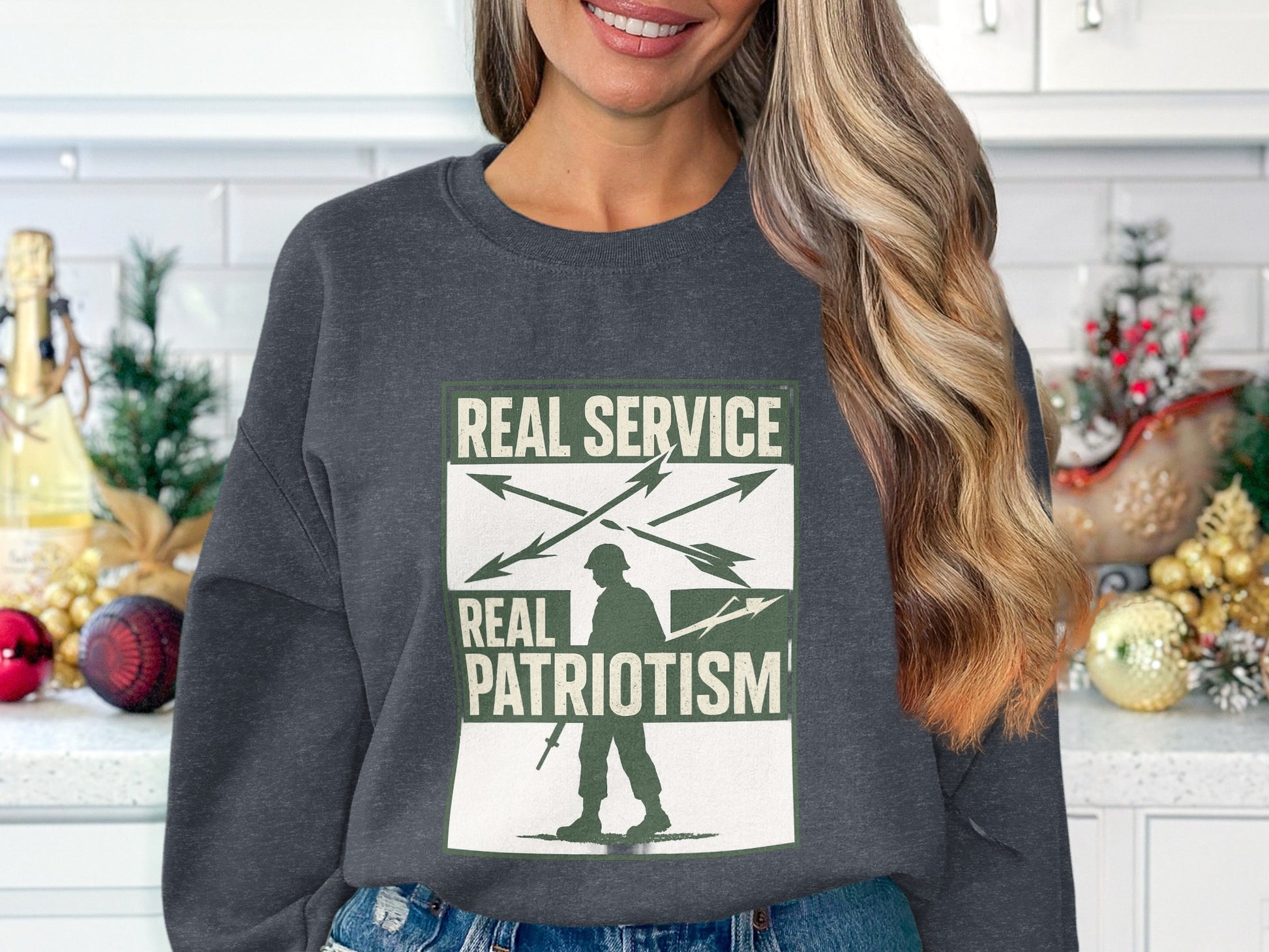 Real Service Real Patriotism Graphic Sweatshirt product